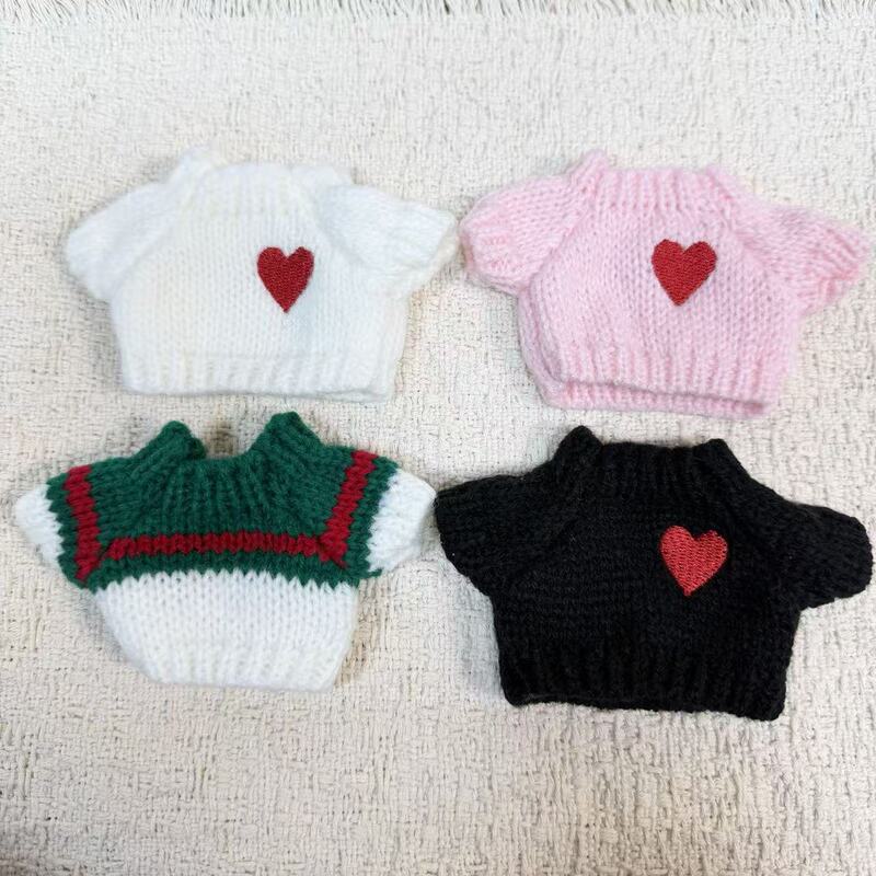 New Baby Clothes Heart Sweater Suitable for 17cm Hello Kitty Monchhichi Clothes Replacement Doll Accessories Batch New Baby Clothes Heart Sweater Suitable for 17cm Hello Kitty Monchhichi Clothes Replacement Doll Accessories Batch