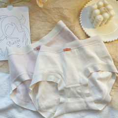 Cream Pure Cotton Women's Antiseptic Breathable Medium Waist Baby All Cotton Sweet Japanese Schoolgirl Invisible Triangle Pajamas