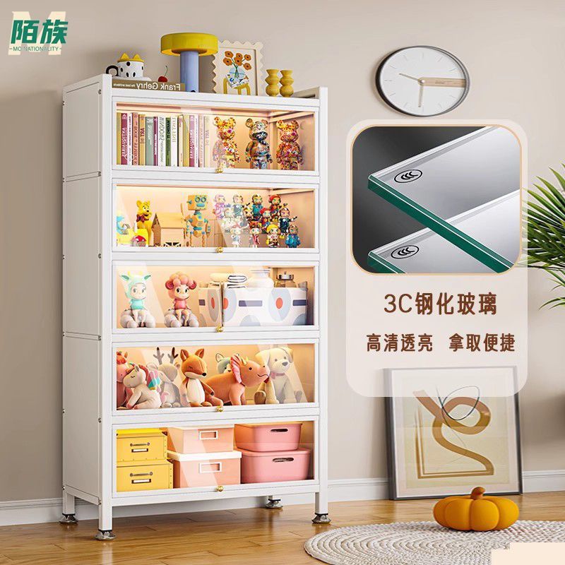 Glass Door Bookcase, Transparent Display Cabinet, Steel Storage Cabinet, Figurine Cabinet, Display Cabinet, Anime Display Cabinet
