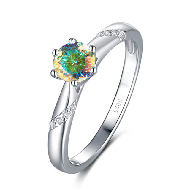 Corte de 100 lados de doble color morado y verde