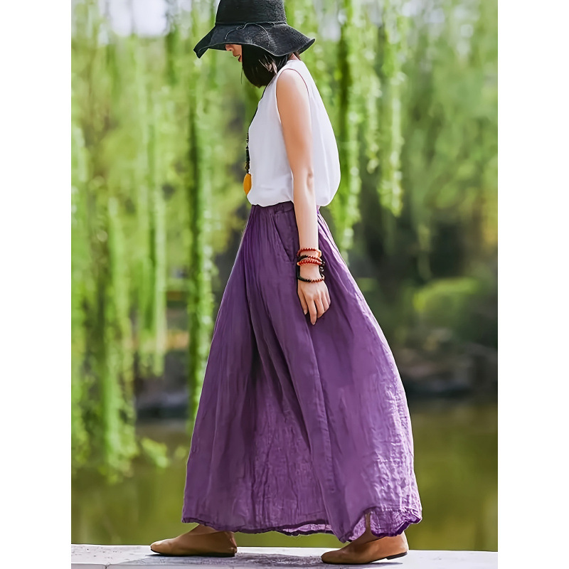 in stock 2025 new AliExpress Europe and the United States cross-border lavender purple retro style dress