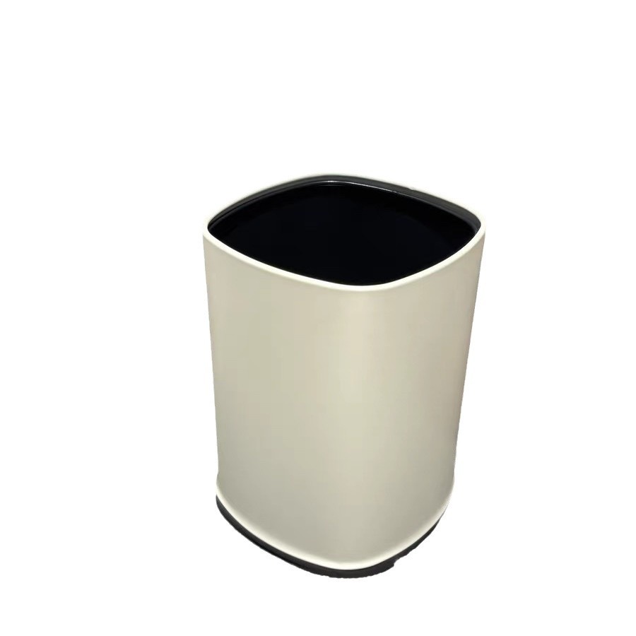 Basura de acero inoxidable de estilo nórdico sin tapa cocina para el hogar sala de estar baño de hotel de gran capacidad de doble capa