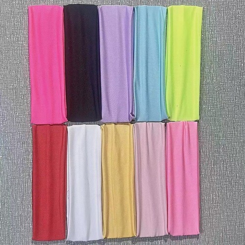 Western European Geometric Yoga Head Scarf Exercise Sport Band for Women Sweat Absorbent Running Headband Wide Edge Fabric Fitness Sweatband