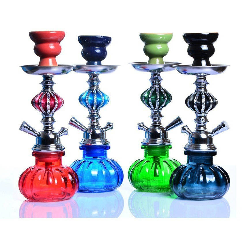 批发直销阿拉伯水烟壶小号铝球单双管烟筒烟斗配件全套hookah轻奢