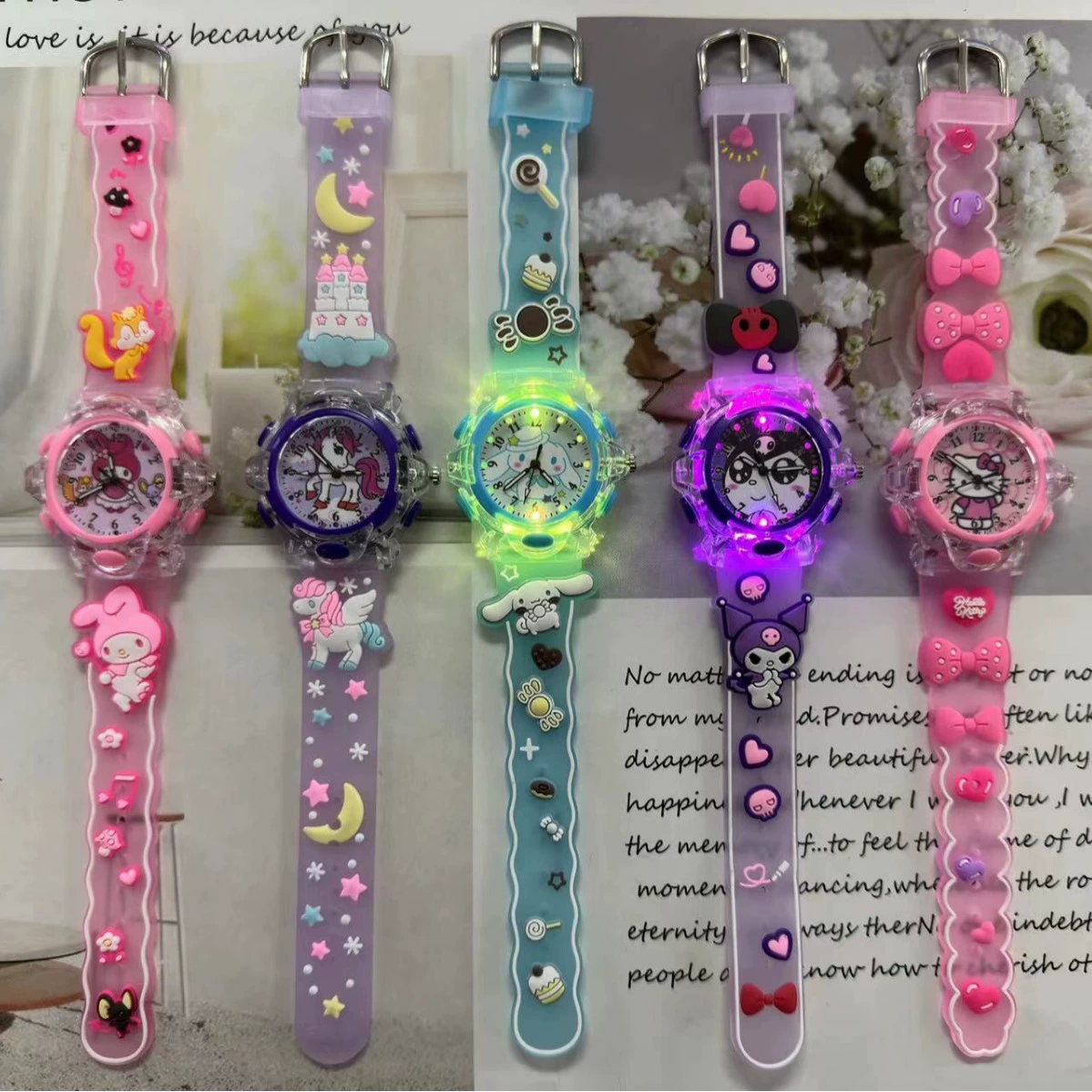 Новые 3D стерео мультяшные часы, красочные светящиеся детские кварцевые часы, подарок на день рождения в детский сад, игрушечные часы