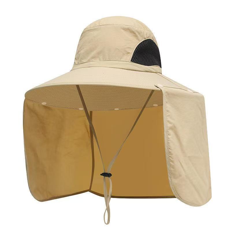 Sun Protection Hat for Men, Summer Sun Hat, Fishing Shawl, Fisherman's Hat, Anti-Uv Sun Hat, Large Brim Shawl to Cover Face