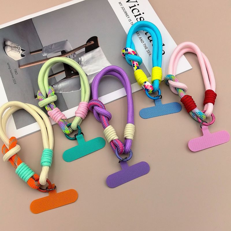 Kkクリエイティブカラー編みの携帯電話のストラップの短いタイプの手持ち手首のひもの綿の質の双股はしっかりしています。|undefined