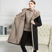 Down coat (women's), mid‑length, European style, warm insulated winter jacket