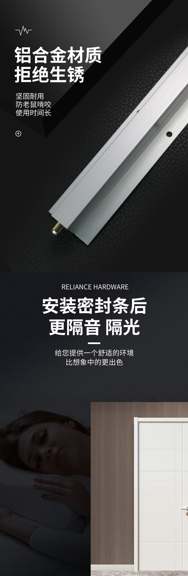 铝合金门底隔音条