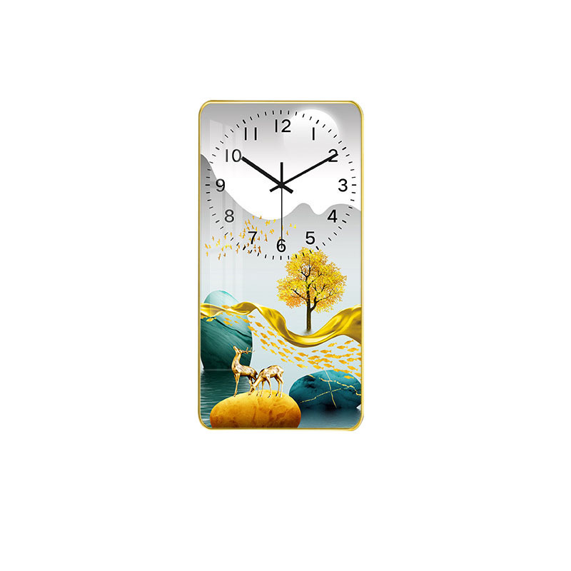Moderno Hotel minimalista pasillo pintura decorativa reloj de lujo luz corredor Fondo colgante de pared pintura salón reloj mural