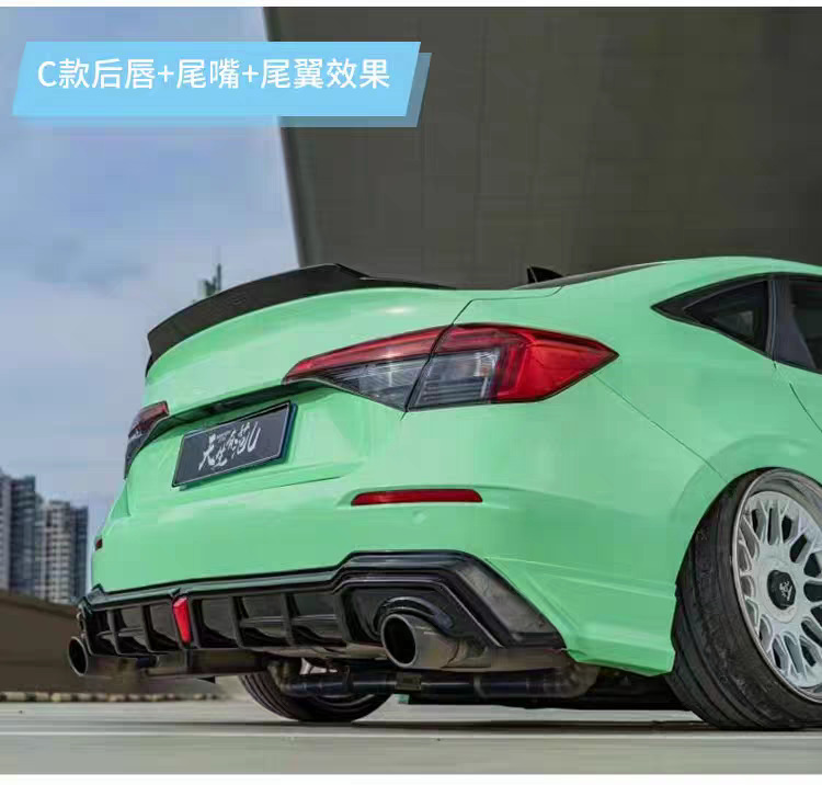 Suitable for 22 models of the 11th generation Civic, YOFER body kit includes front spoiler, front lip, rear wing, side skirts, rear lip kit, and rear bumper
