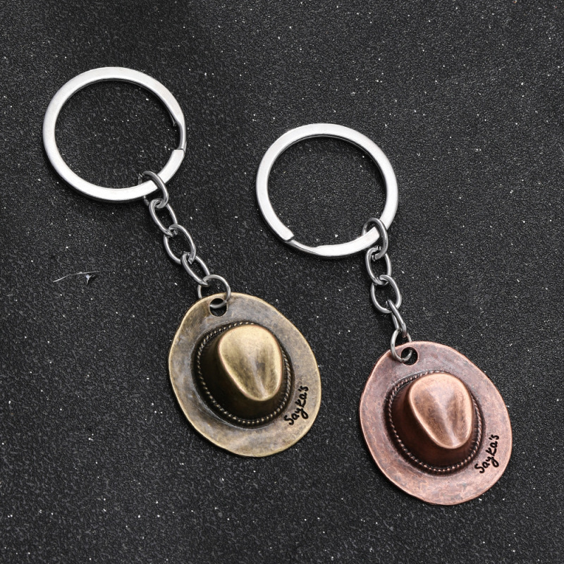Creative Cross-border New Western Cowboy Hat Keychain Pendant European and American Retro Car Hanging Backpack Accessories Pendant Creative Cross-border New Western Cowboy Hat Keychain Pendant European and American Retro Car Hanging Backpack Accessories Pendant