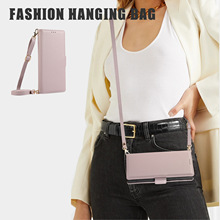 适用REALME 9i手机皮套 真我X7 PRO荔枝纹腕带插卡钱包斜跨手提绳