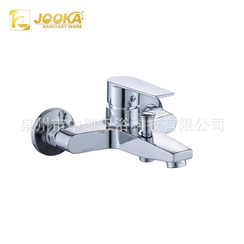 Foreign Trade Company Exports Zinc Alloy Triple Bathtub Faucet with Mixed Water Valve, Two Inlets and Two Outlets, Bathroom Set