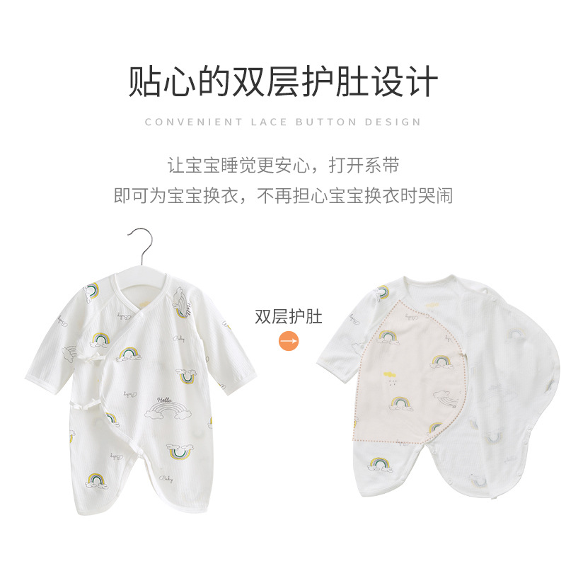 Ropa de bebé recién nacido primavera y otoño verano monje de manga larga verano Delgado aire acondicionado mameluco hombres y mujeres mono de bebé recién nacido