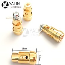 镀金按压式小号弹簧接线柱 音箱功放弹簧自锁插座 按压式接线端子