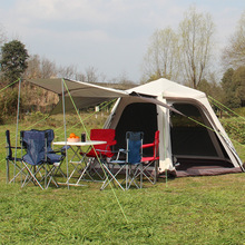 六角帳篷戶外露營全自動速開野外免安裝多人家庭休閑旅游四角帳篷