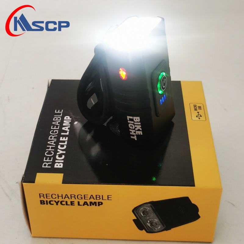 Luz de bicicleta doble T6 faro USB linterna recargable montar noche montar pantalla de batería accesorios de bicicleta de montaña