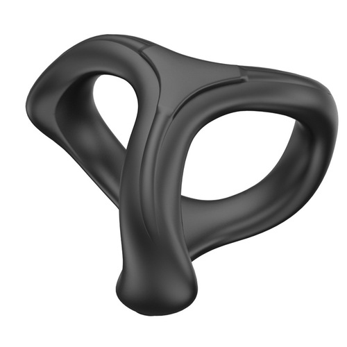 Cross-border luminous sperm locking ring for men, silicone three-ring couple penis exerciser, delay ring, penis night vision ring