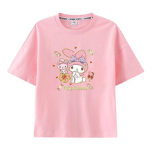 美乐蒂库洛米女童短袖t恤夏季新款卡通联名甜美休闲纯棉外贸童装