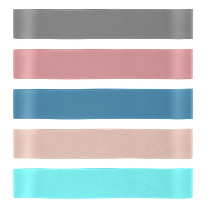 Elastic Band Macaron Yoga Sports Fitness Exercise Thickened Resistance Band Pull Band Five-Piece Set Multi-Color Elastic Ring
