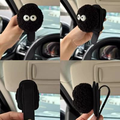 Car Glasses Clip/Bill Clip Glasses Holder Leather Car Sun