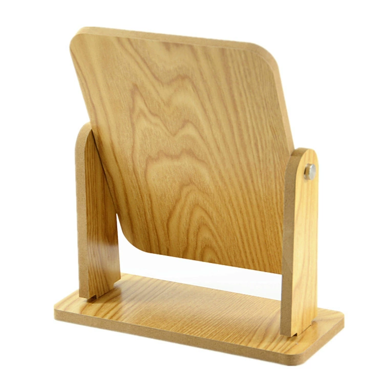 Retro wooden table rotating mirror, internet celebrity