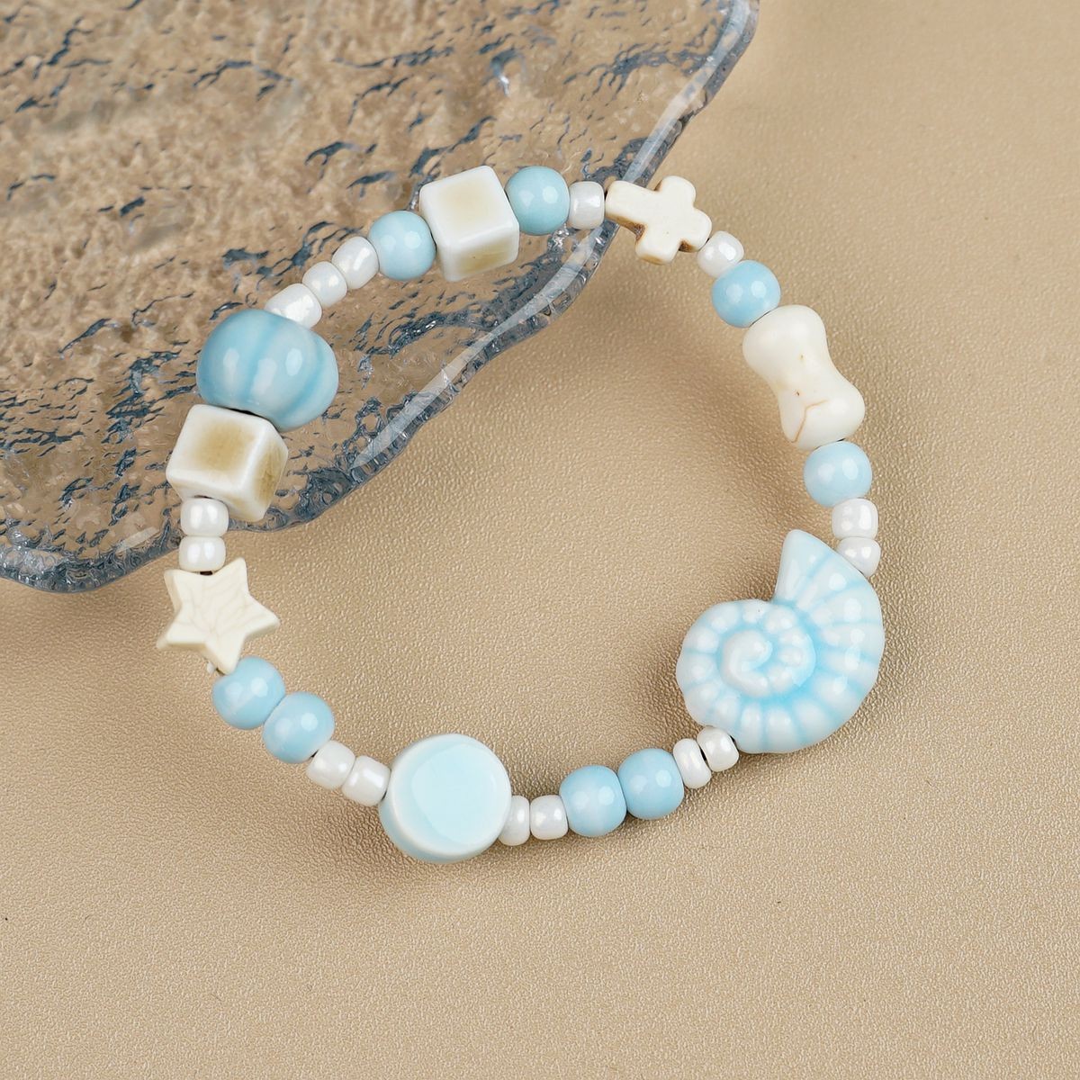 Jingdezhen pulsera de cerámica de verano mujer alta sensación galletas serie de gatos nicho diseño universal pulsera alta sensación