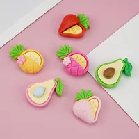 Искусственный фрукт ананас DIY подарок ручной работы ювелирные изделия кожаное кольцо шпилька головной убор аксессуары из смолы Чехол для мобильного телефона материал сумка