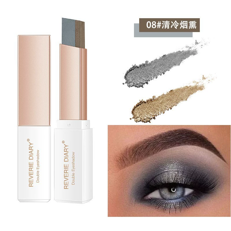 Makeup primer, two-color cosmetic eye shadow, no smudge