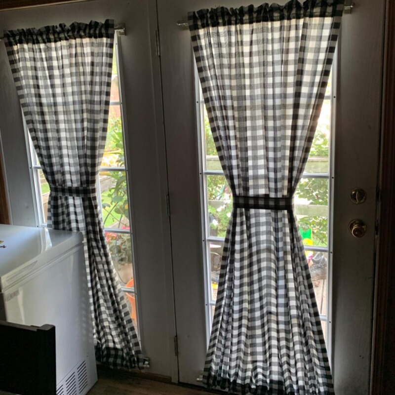 Cross-Border Amazon New Product Door Curtain Short Curtain Blackout Scandinavian American Square Plaid Decoration American Home Textile Door Panel Curtain Cross-Border Amazon New Product Door Curtain Short Curtain Blackout Scandinavian American Square Plaid Decoration American Home Textile Door Panel Curtain