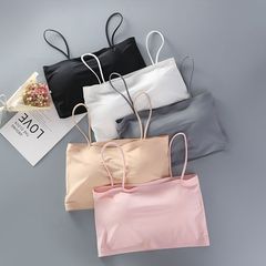 Sheer Mesh Slim Cup Bralette Backless Bra for Women, One-Shoulder Wrap Bralette, Teenage Student Strapless Backless Bra, Bralette Undershirt for Ladies, Bra Top to Wear Under Clothes