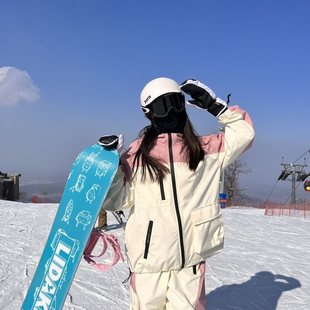 Snowgen National Fashion 2024 New Ski Suit Men's and Women's Flat Flower Single Board Sportswear Windproof Waterproof Warm suit