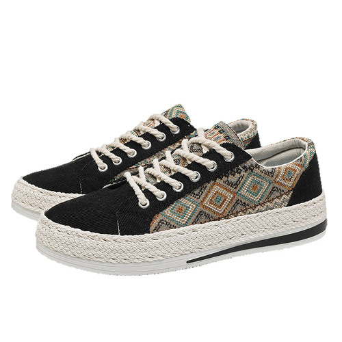 2024 Summer New Men's Low-Top Casual Fashion Skate Shoes Lightweight and Comfortable Korean Style Versatile Men's Canvas Shoes