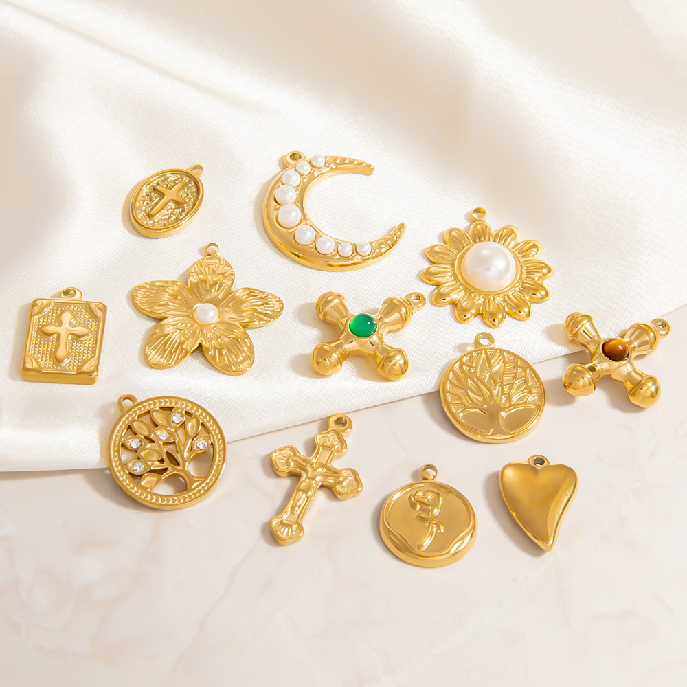 4g Weight 0.03µm-0.05µm Gold Plating Thickness Pendant Jewelry Making Type Real Gold Plated Plating Material 1 Piece Quantity 304 Stainless Steel Material Constellation, Water Droplets Pattern Affordable luxury style Style Waterproof Non Tarnish, Plating Craft 1 Piece Titanium Steel PVD Coated Real Gold Plated Constellation Water Droplets Pendant Charms 2