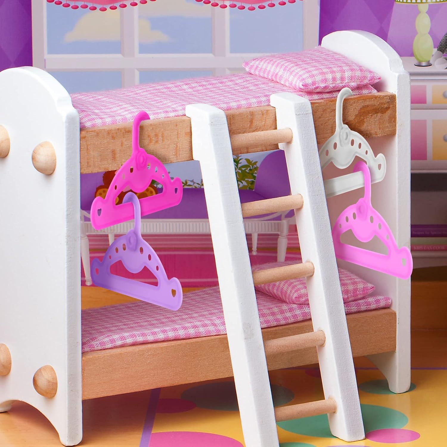 18-pulgadas chica americana muñeca ropa percha muñeca percha ropa de mascota percha mini juguete percha muñeca accesorios