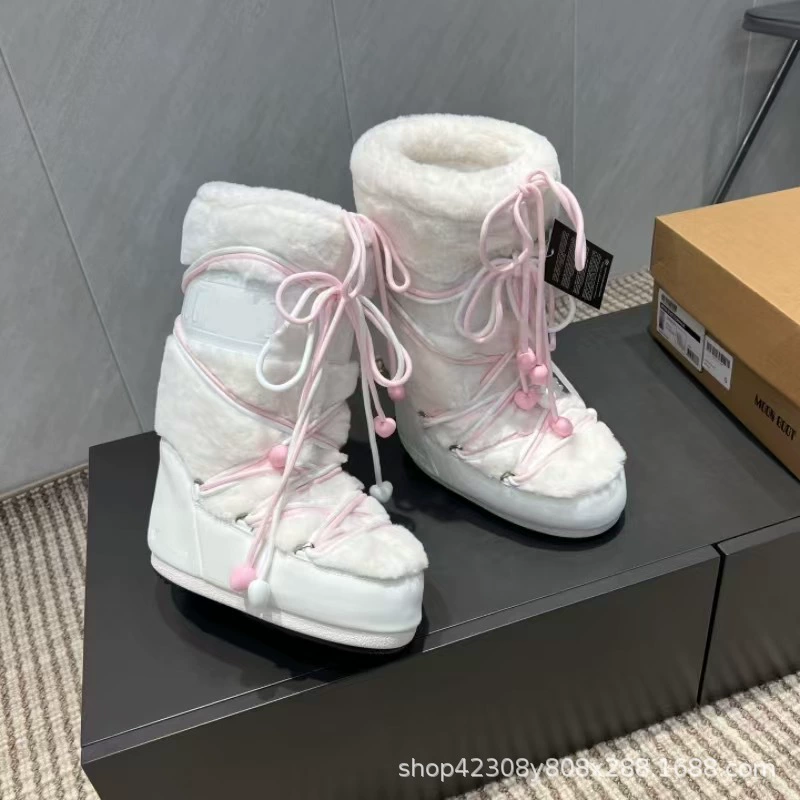 High non-slip keep warm cute boots platform, internet celebrity