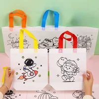Книга-раскраска для Cartoon без клеёнки из нетканого полотна, лоскутная сумка для детского сада, ручная работа, живопись от руки, граффити, подарок на день рождения