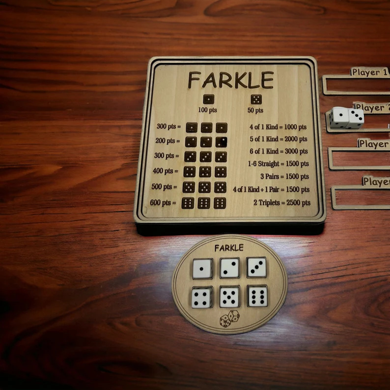 アマゾン爆型Farkleサイコロ盤ゲームトレイ、家庭ゲームの夜、盤ゲーム|undefined