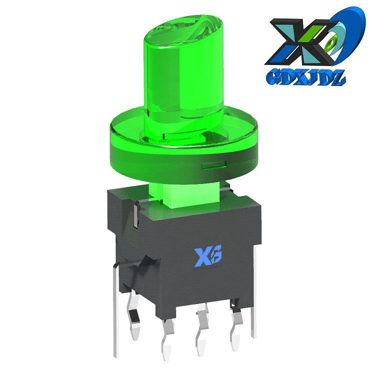 直插按键开关带灯红色灯 蓝色灯 白色灯 绿色灯 带灯自锁开关立式