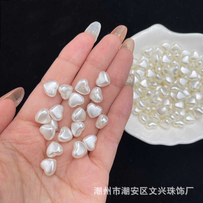 8mmAbs imitation pearl peach heart diy bracelet mobile phone chain car jewelry beaded accessories online red live wholesale