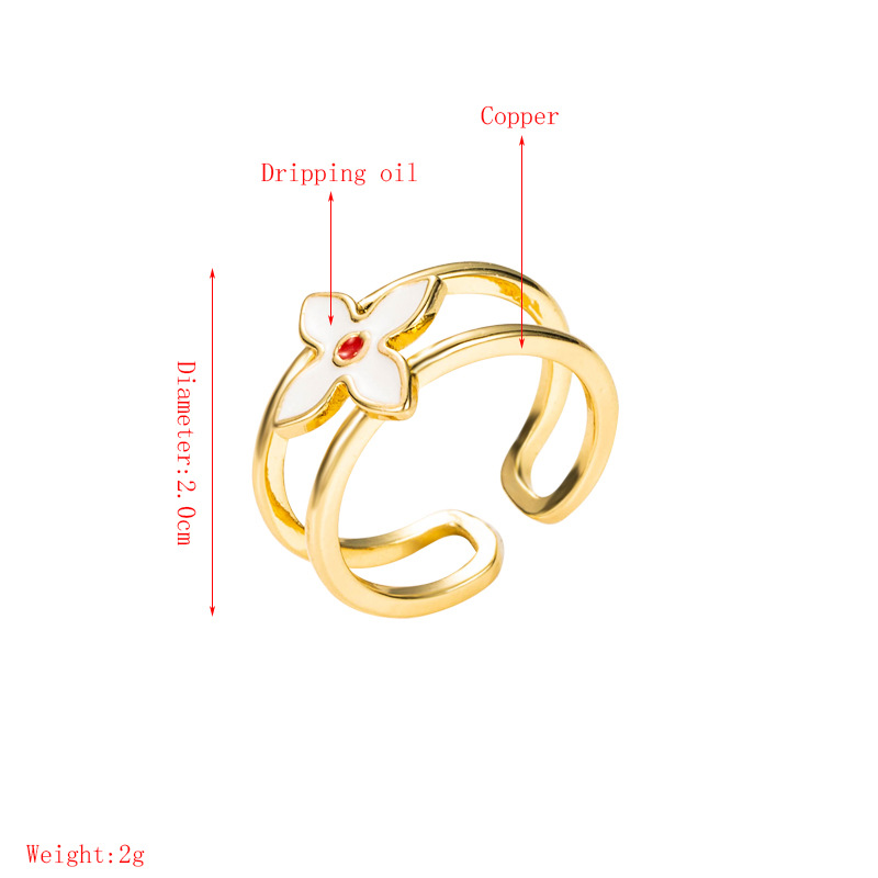 Fashion Multilayer Fishtail Flower Dripping Ring Wholesale display picture 1