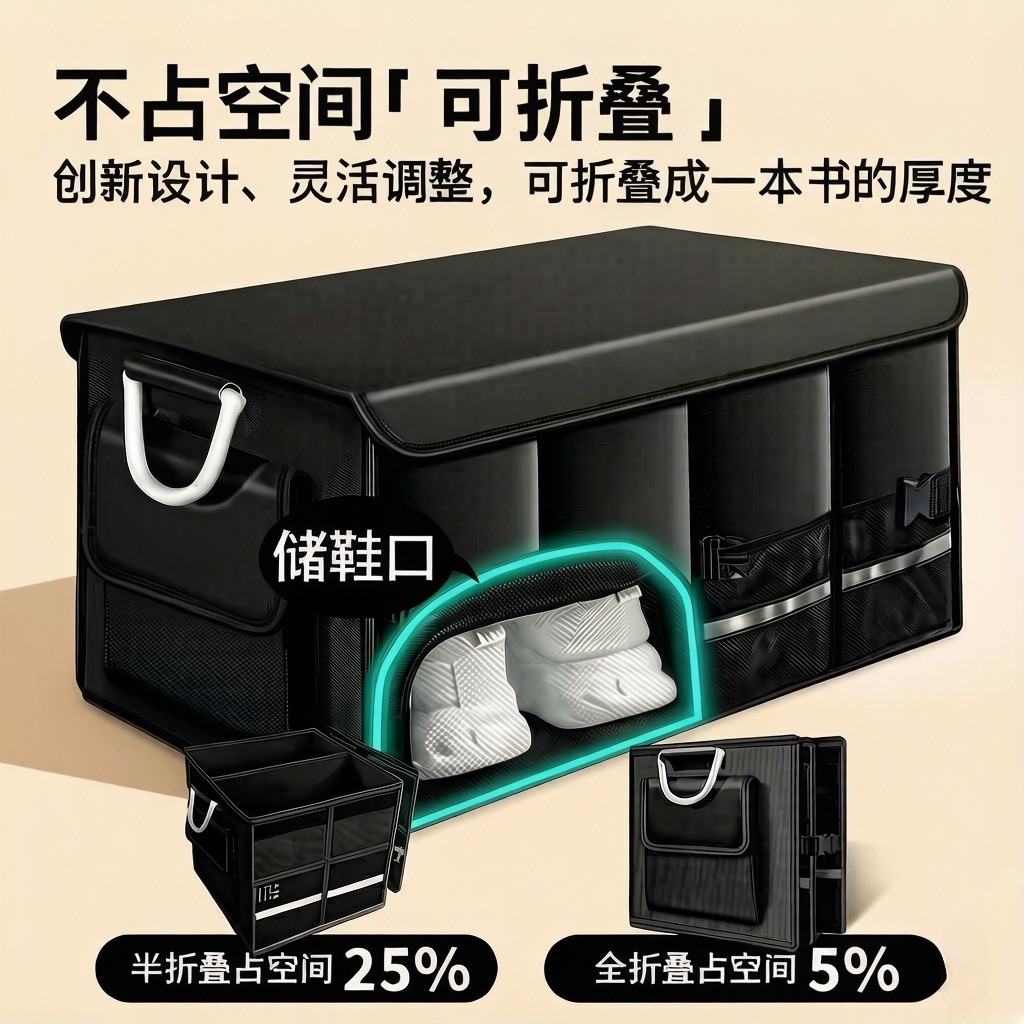 Car Storage Box Trunk Organizer Wholesale Foldable Car Storage Box Thickened Oxford Storage Organizer Box