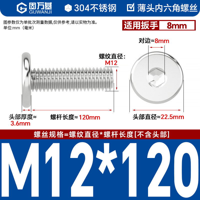 304 M12*120