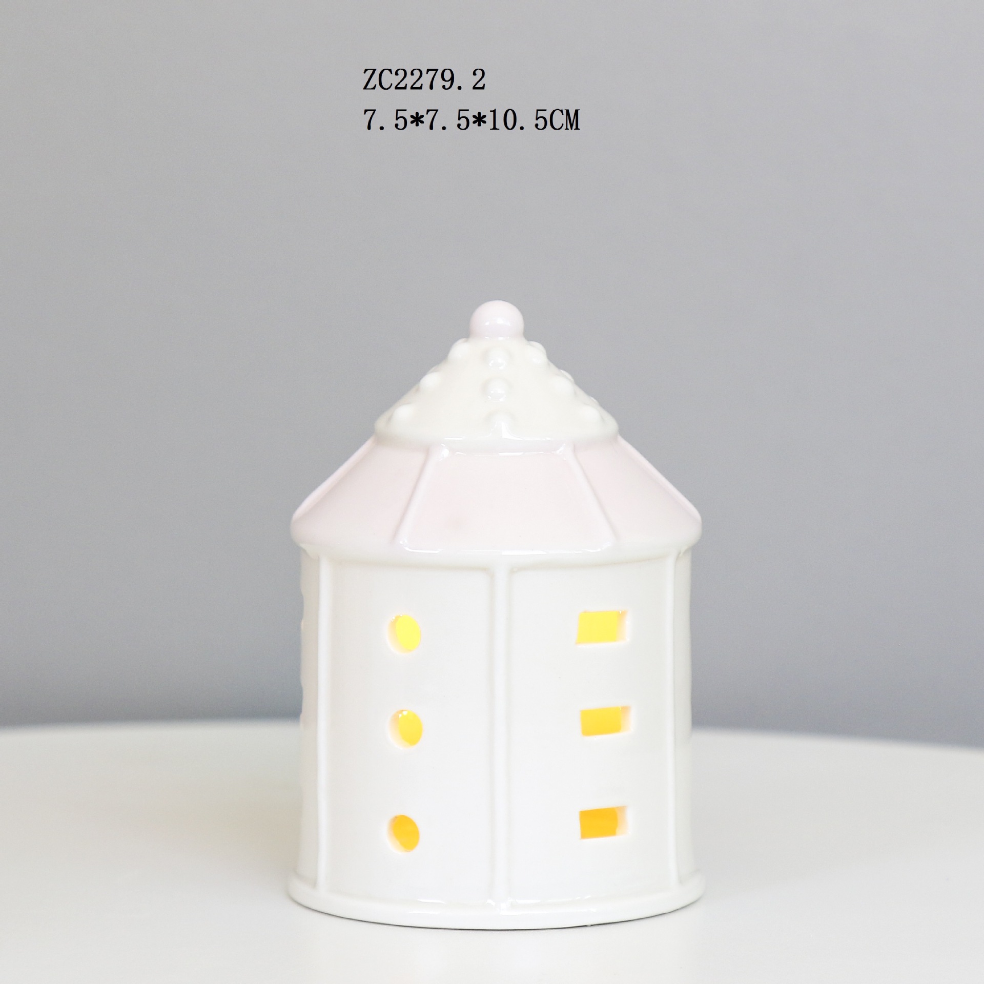 Casa de cerámica alta temperatura americana Comercio exterior pastoral porcelana artesanía decoración estudio entrada hueco noche luz ambiente