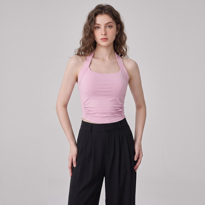 All-In-One Sports Bra, Shock-Proof, Push-Up, Breathable, Running Yoga Bra, Beautiful Back Halter Yoga Vest for Women