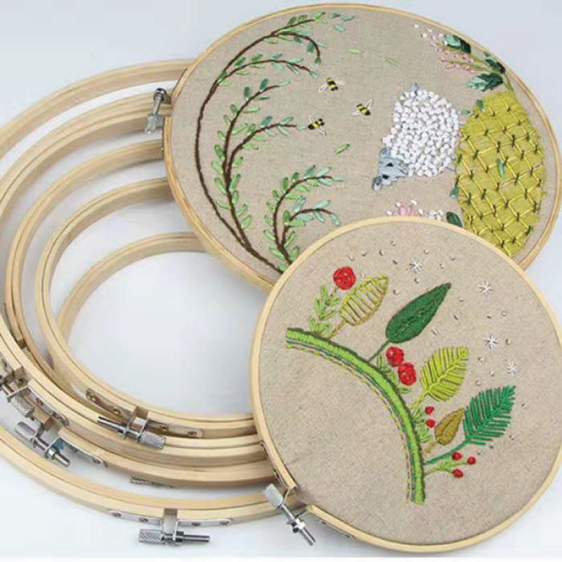 Round bamboo embroidery stretch DIY Chinese embroidery hoop product…