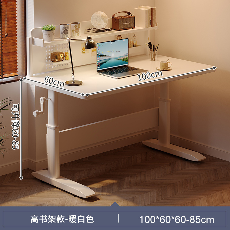 Escritorio elevador Escritorio de computadora de madera maciza Escritorio moderno de lujo ligero Escritorio de estudio de dormitorio Hogar de estudiante Banco de trabajo de oficina simple