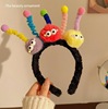 Cute Pilsan Play Car, monster, plush headband for face washing, demi-season funny non-slip hair accessory