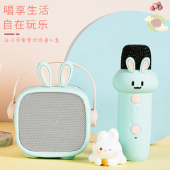 K song audio rabbit microphone toy microphone integrated audio home singing bluetooth speaker cute gift